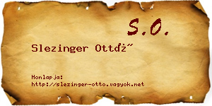 Slezinger Ottó névjegykártya